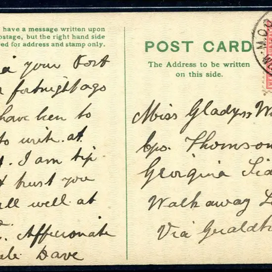 1909 (20th Feb) Floral postcard addressed to ...