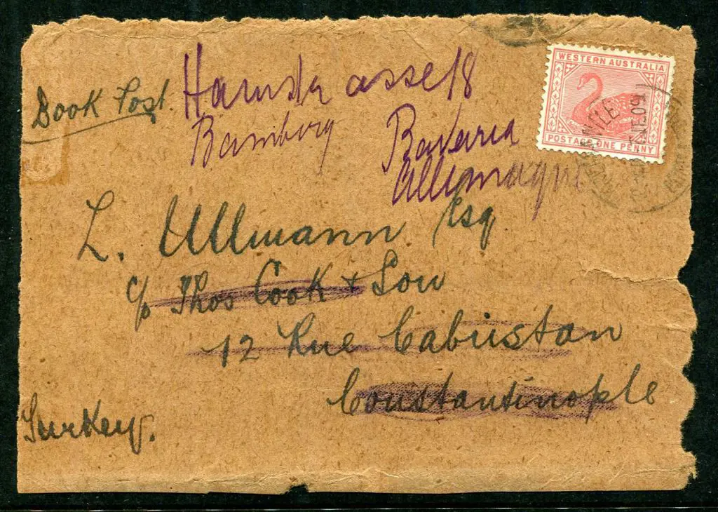 1909 (7th June) 1d swan tied by Fremantle cds on ... Image 1++