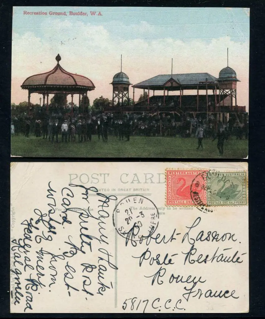 1909 (26th Aug) "Recreation Ground, boulder WA" ... Image 1++