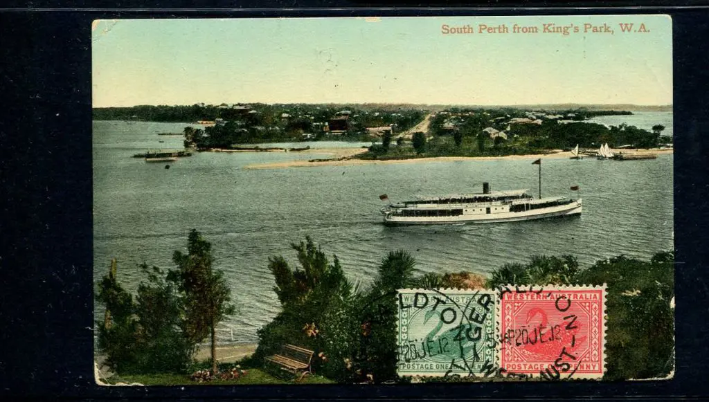 1912 (20th Jun) "South Perth from King's Park, WA" ... Image 1++