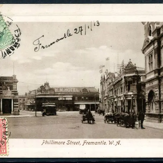 1913 (27th Jan) "Phillimore Street, Fremantle WA" ...