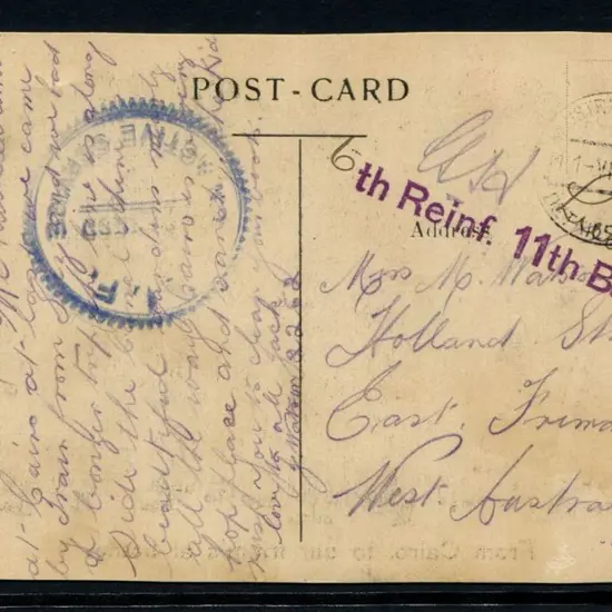1915 (11th Dec) WWI Postcard by A.P. Zaki (Cairo) ...