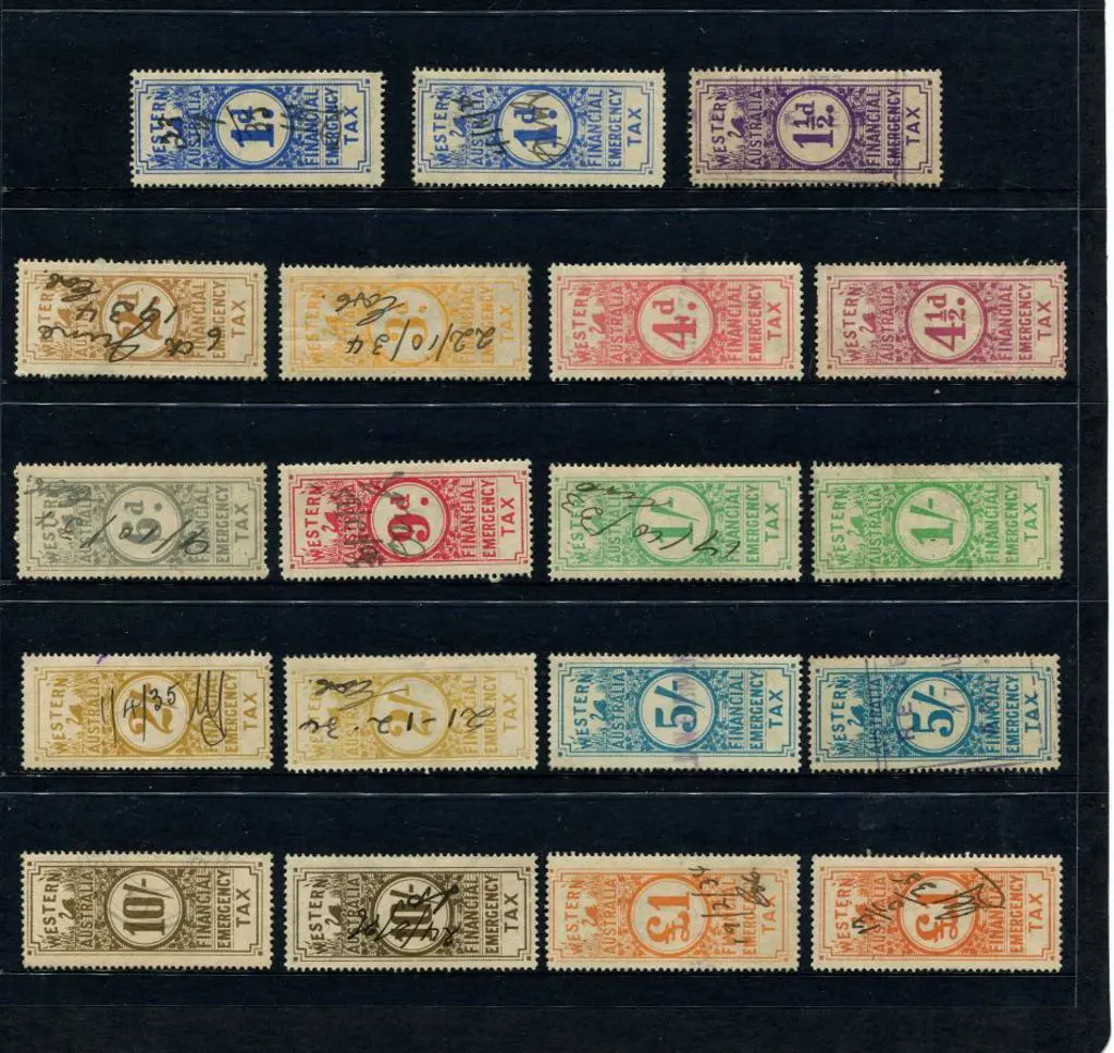 1931 Financial Emergency Tax Revenues range of all ... Image 1++
