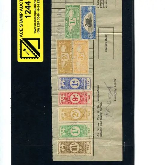1935 (12th Jan) range of Revenues tied to part of ...