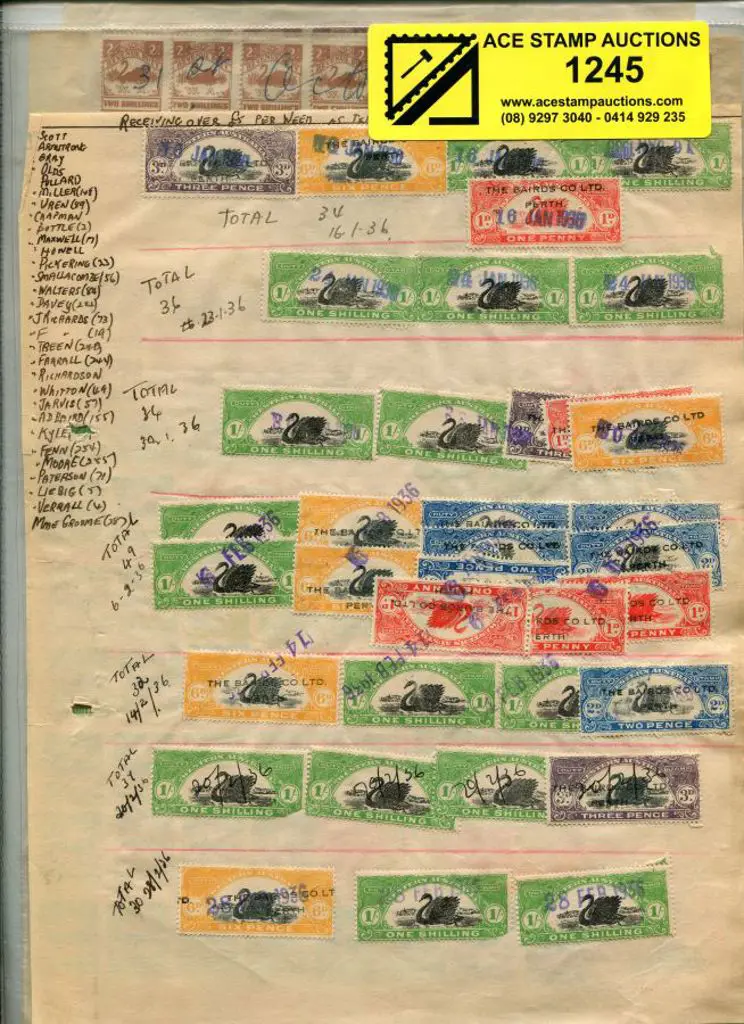 1936-1961 Bairds Ltd Wages Book pages with large ... Image 1++