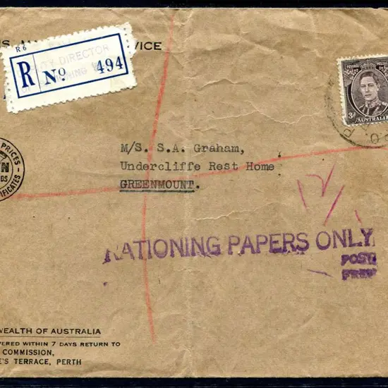 1948 (25th Feb) OHMS Rationing Commission printed ...