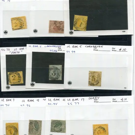 Barred Numeral range incl nine bars 2 & 8 & 12 ...