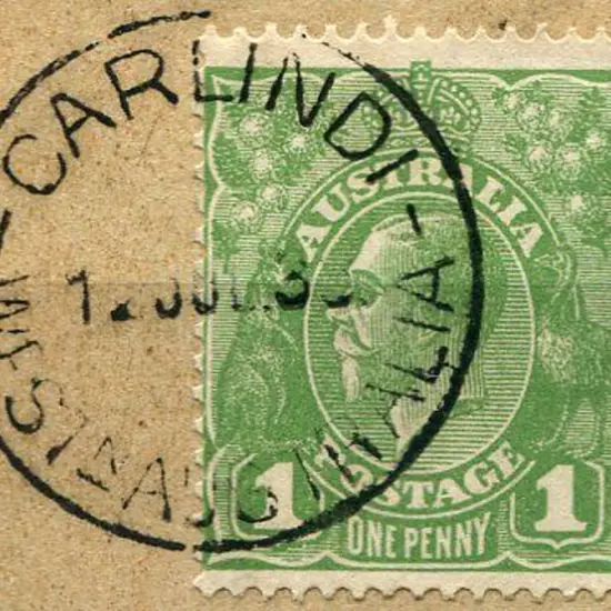 Carlindi D27 complete cds on 1d green KGV on piece ...