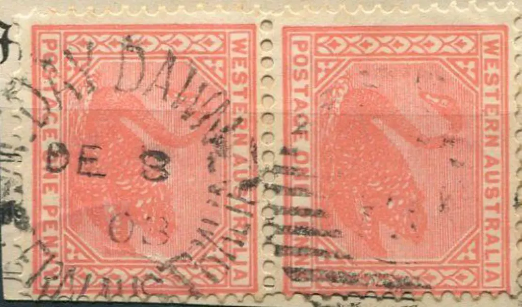Day Dawn DxPO on 1d swan pair on piece dated DE 8 ... Image 1++