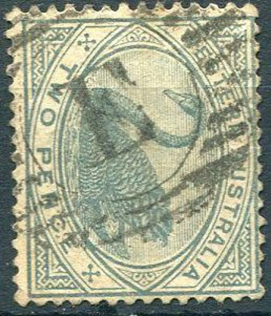 Etticup obliterator "E" on 2d swan. (1) Image 1++
