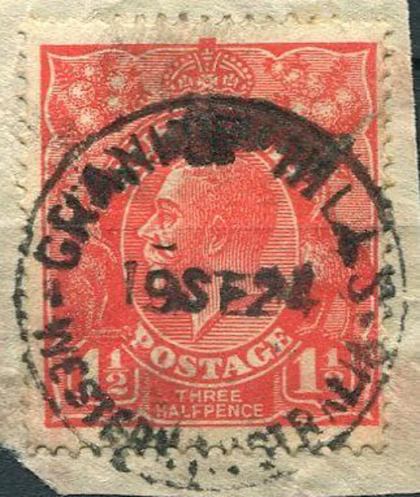 Granite Hills A36 on 1½d red KGV on piece dated 19 ... Image 1++