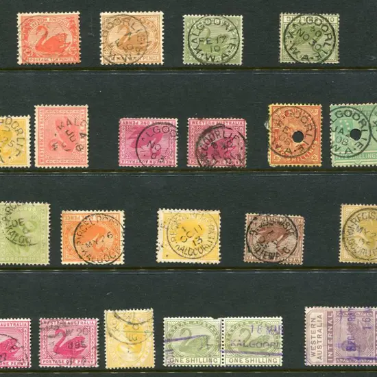 Kalgoorlie 1903-1913 variety of cds's on 12 swans ...