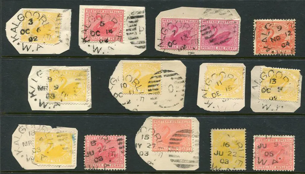 Kalgoorlie DxPO-f duplexes on stamps on piece ... Image 1++