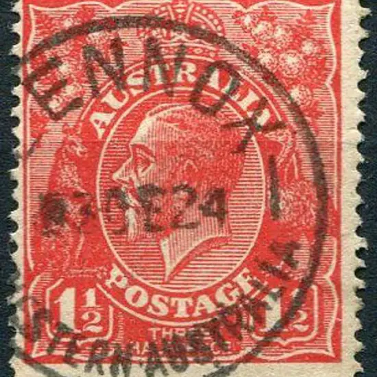 Lennox A26 on 1½d red KGV for DE 3 24. The PMI has ...