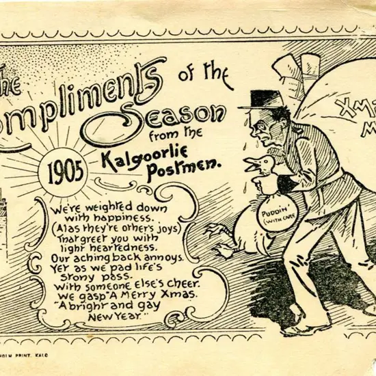 "Queen's Gardens, Perth, W.A." with card ...