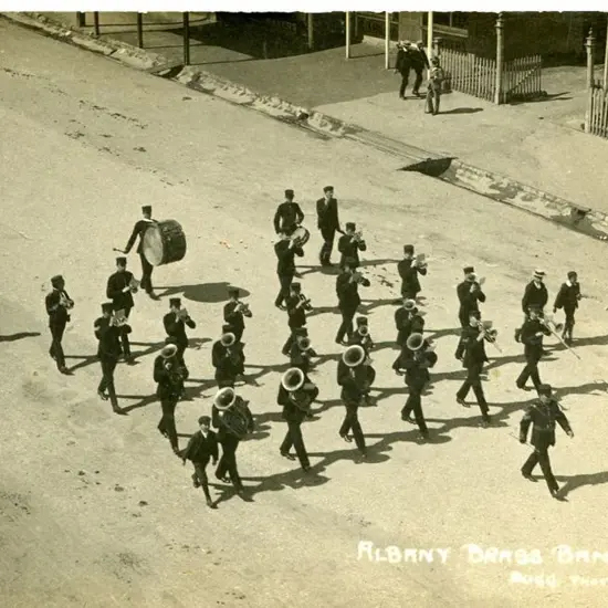 "Albany Brass Band" b&amp;w photographic ...