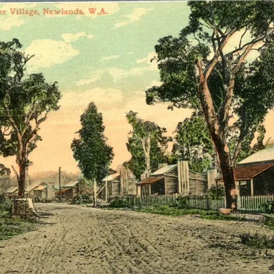 "A Timber Village, Newlands, W.A." ...