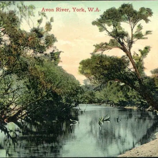 "Avon River, York, WA" colour card ...