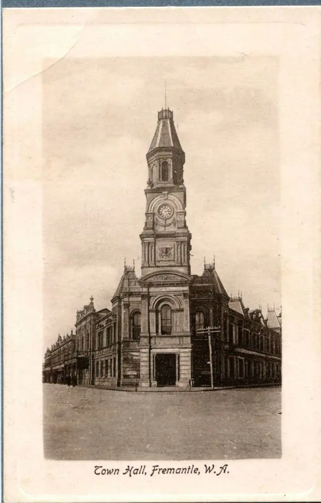 "Town Hall, Fremantle, W.A." Sepia &amp; ... Image 1++