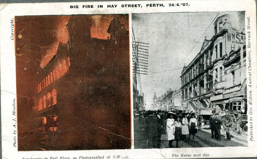 "Big Fire in Hay Street, Perth, ... Image 1++