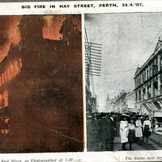 "Big Fire in Hay Street, Perth, ...
