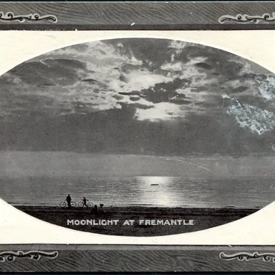 "Moonlight at Fremantle" b&amp;w card ...