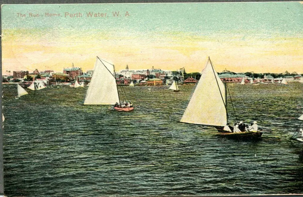 "The Run Home. Perth water, W.A." in ... Image 1++