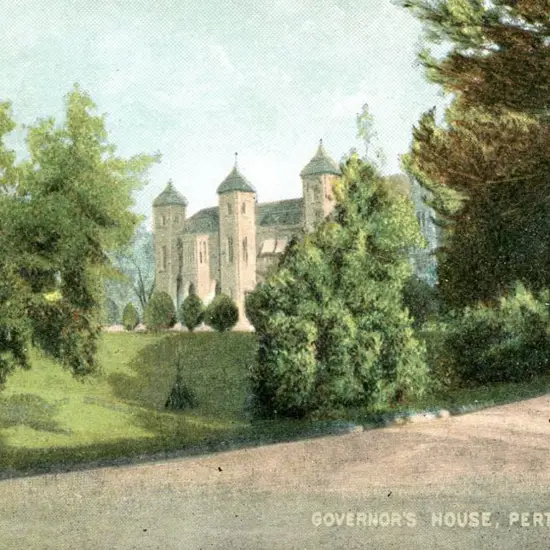 "Govenor's House, Perth" in colour with ...