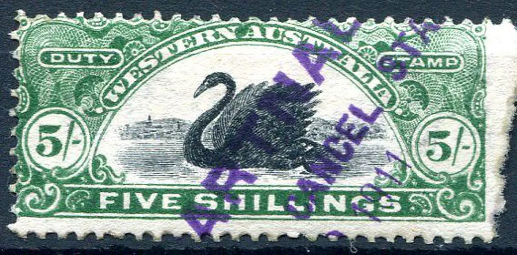 1906/09 5/- deep green R78ac imperforate at right ... Image 1++