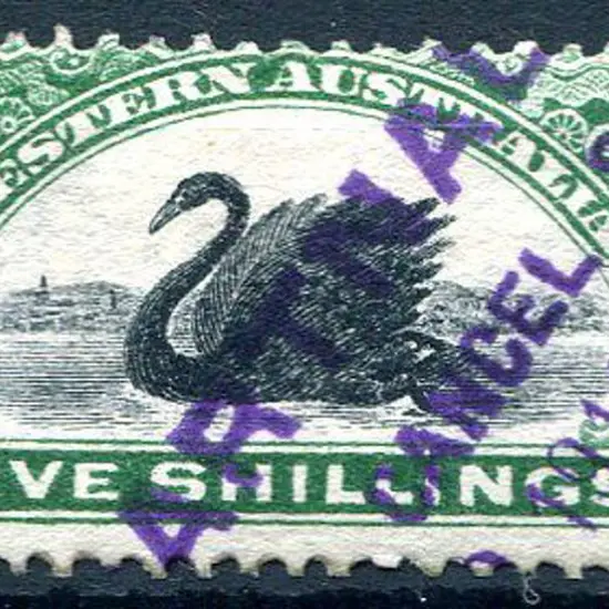 1906/09 5/- deep green R78ac imperforate at right ...