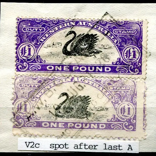 1922/30 £1 R138A &amp; R152B with "spot after ...