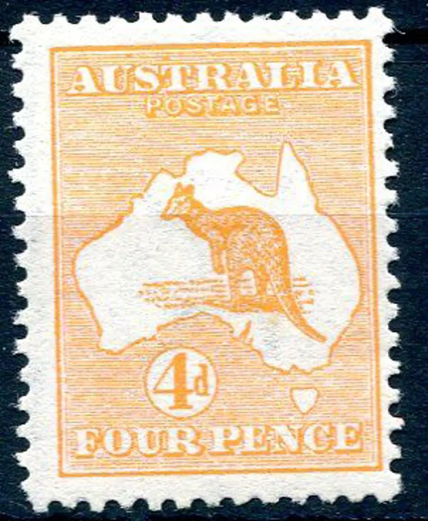 4d orange MVLH with minute paper inclusion not ... Image 1++