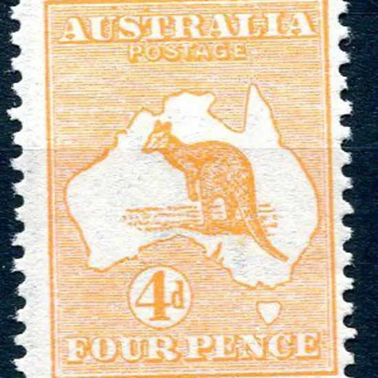 4d orange MVLH with minute paper inclusion not ...