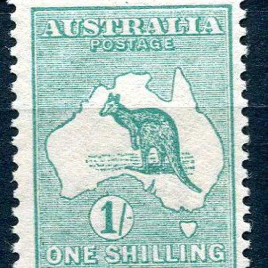 1/- blue-green. MVLH verging on MUH. Centred ...