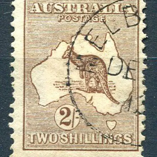 2/- brown CTO with DE ? 13 Melbourne cds. Centred ...
