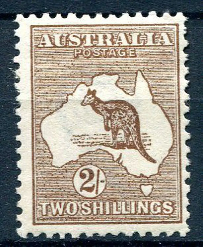 2/- brown. MH with about 50% original gum, centred ... Image 1++