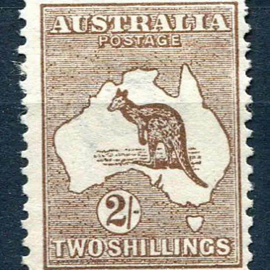 2/- brown. MH with about 50% original gum, centred ...