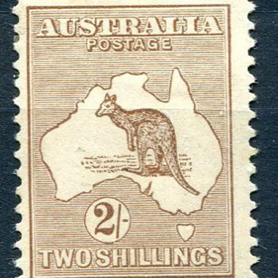 2/- light brown. MLH but with aged gum &amp; ...