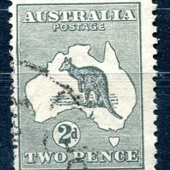 1915/28 3rd wmk 2d grey with "retouched left ...