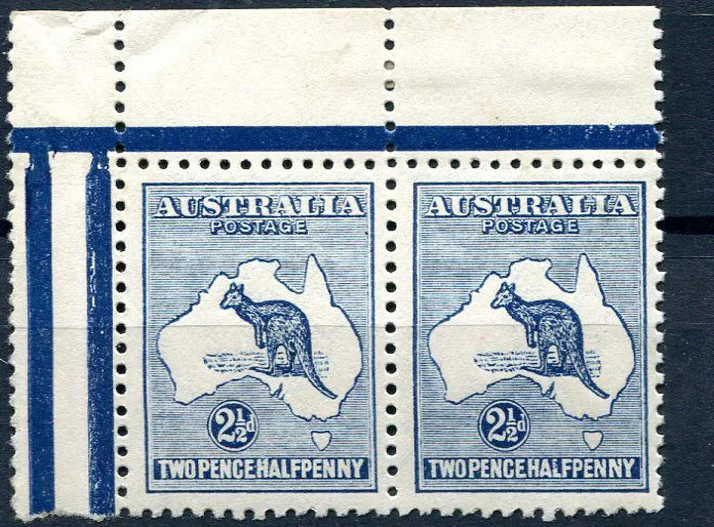 2½d pale bright blue top right pane corner horiz ... Image 1++