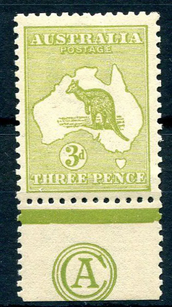 3d olive, Die I single with CA monogram (lower). ... Image 1++