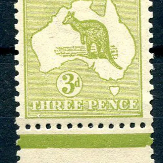 3d olive, Die I single with CA monogram (lower). ...