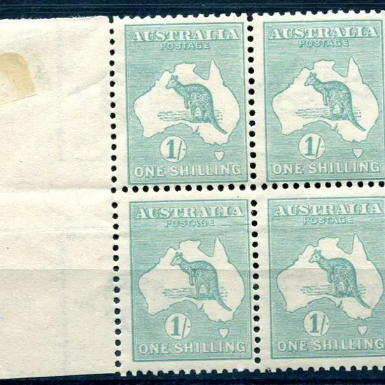 1/- blue green, Die IIB with wmk sideways in MUH ...