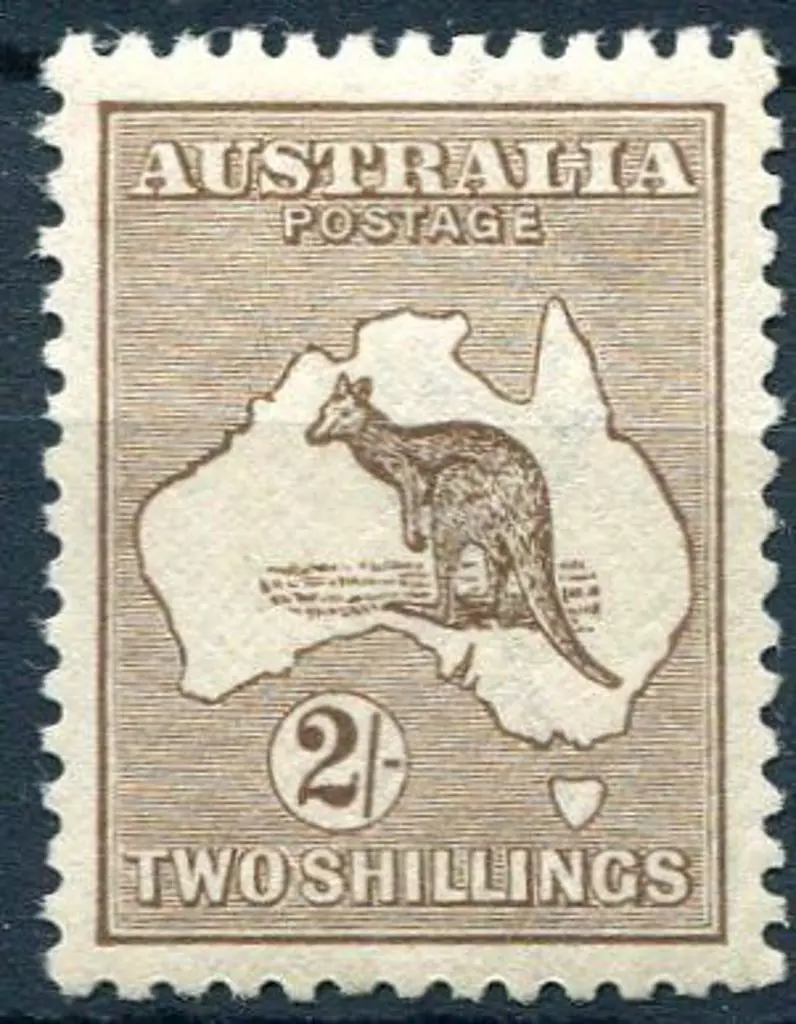 2/- brown. MLH but light even toning however ... Image 1++