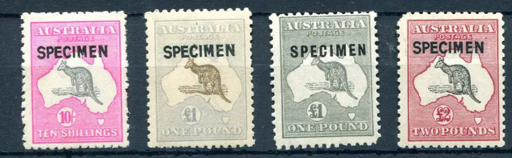 10/-, £1 &amp; £2 overprinted "SPECIMEN" ... Image 1++