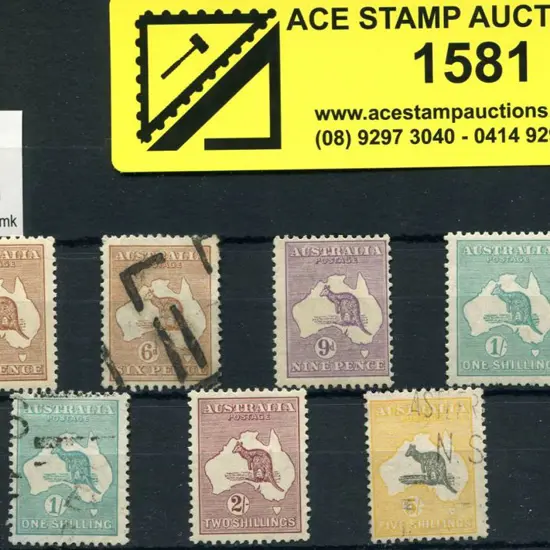 6d MLH &amp; used, 9d MLH, 1/- MLH &amp; used, 2/- ...