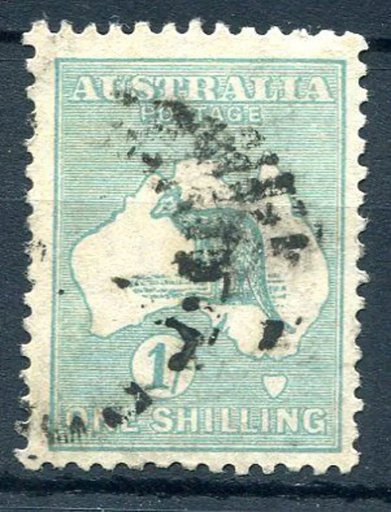 1/- emerald Die IIB with "colour flaw on top ... Image 1++