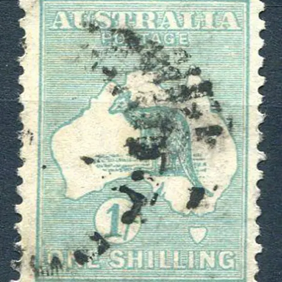 1/- emerald Die IIB with "colour flaw on top ...