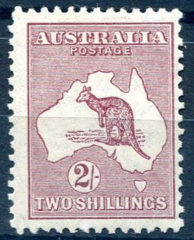 2/- maroon. MLH, centred right. ACSC 39 Cat. $200 Image 1++