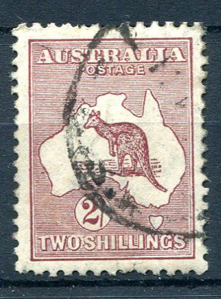 2/- maroon with "colour spot off WA ... Image 1++